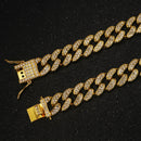 Collar de perro cadena cubana de lujo – Metal chapado en oro