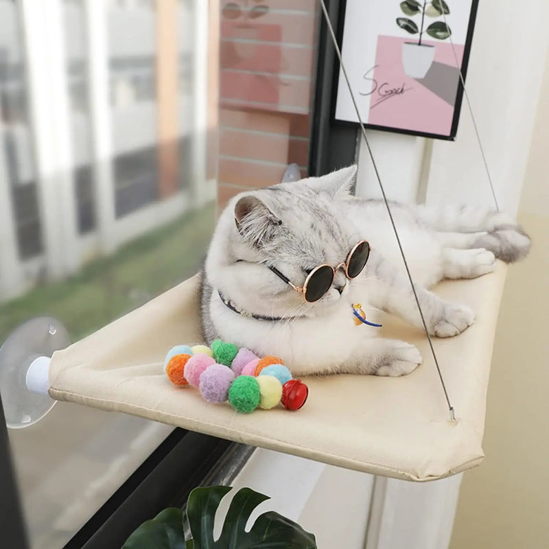 Hamaca de Ventana para Gatos – Cama Soleada que Ahorra Espacio con Ventosas