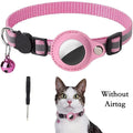 Collier réfléchissant pour chat avec porte-AirTag et clochette
