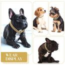 Collar de perro cadena cubana de lujo – Metal chapado en oro