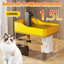 Fuente de agua automática para gatos – Bomba silenciosa y tazón con filtro